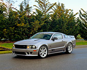 MST 02 RK0072 01
2005 Ford Saleen Mustang Supercharged Silver 3/4 Side View On Pavement By Trees