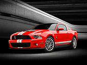 MST 03 RK0898 01
2011 Shelby Ford Mustang GT500 SVT Red With White Stripes 3/4 Front View In Studio