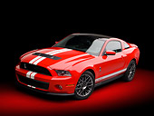 MST 03 RK0901 01
2011 Shelby Ford Mustang GT500 SVT Red With White Stripes 3/4 Front View In Studio