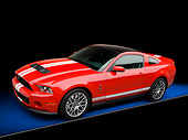 MST 03 RK0902 01
2011 Shelby Ford Mustang GT500 SVT Red With White Stripes 3/4 Side View In Studio