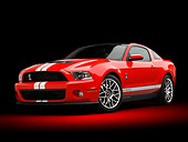 MST 03 RK0920 01
2011 Shelby Ford Mustang GT500 SVT Red With White Stripes 3/4 Front View In Studio