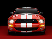 MST 03 RK0179 03
2007 Ford Shelby Mustang GT500 Coupe Red And White Head On View Studio