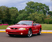 MST 04 RK0007 08
1994 Ford Mustang Cobra Indy Pace Car Convertible Red 3/4 Front View On Pavement