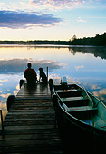 PEO 02 DB0003 01
Fisherman And Labrador Retriever Sitting On Dock Watching Sunset At Lake