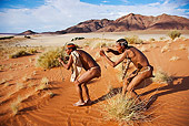 PEO 08 MH0004 01
Two San Hunters Armed With Traditional Bow And Arrow Namibia