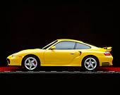 POR 01 RK0028 04
2001 Porsche 996 Twin Turbo Yellow Profile View On Checkered Line Studio