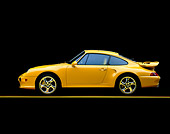 POR 02 RK0006 08
1997 Porsche Turbo S Yellow Profile On Yellow Line Studio