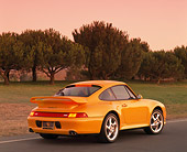 POR 02 RK0015 03
1997 Porsche Turbo S Yellow Rear 3/4 View On Pavement
