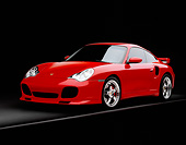 POR 03 RK0135 07
2003 Porsche Turbo X50 Red Front 3/4 View On Gray Line Studio