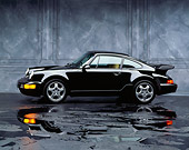 POR 03 RK0015 03
1992 Porsche 911 Turbo Black 3/4 Front View Studio