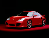POR 03 RK0133 06
2003 Porsche Turbo X50 Red Front 3/4 View On Red Floor Studio