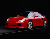 POR 03 RK0135 07
2003 Porsche Turbo X50 Red Front 3/4 View On Gray Line Studio