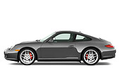 POR 04 IZ0008 01
2010 Porsche 911 Carrera 4S Coupe Gray Profile View Studio