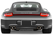 POR 04 IZ0014 01
2010 Porsche 911 Carrera 4S Coupe Gray Rear View Studio