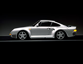 POR 04 RK0020 03
1990 Porsche 959 Silver Profile View On Gray Line Studio