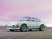 POR 04 RK0873 01
1973 Porsche Carrera RS 2.7 White 3/4 Side View On Pavement