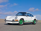 POR 04 RK0875 01
1973 Porsche Carrera RS 2.7 White 3/4 Side View On Pavement