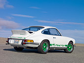 POR 04 RK0876 01
1973 Porsche Carrera RS 2.7 White 3/4 Rear View On Pavement