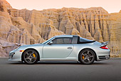 POR 04 RK0938 01
2011 Porsche RUF RT Silver Profile View On Pavement By Cliffside