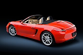 POR 04 RK0954 01
2013 Porsche Boxster Red 3/4 Rear View In Studio