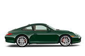 POR 04 IZ0002 01
2010 Porsche 911 Carrera S Coupe Green Profile View Studio