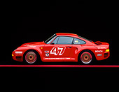 POR 04 RK0038 03
1988 Porsche 959S Red Profile View On Red Line Studio