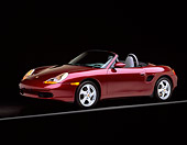 POR 04 RK0094 06
1997 Porsche Boxster Convertible Burgundy 3/4 Side View Studio