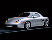 POR 04 RK0189 03
1998 Porsche Boxster Silver 3/4 Side View Gray Line Studio
