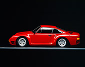 POR 04 RK0223 01
1988 Porsche 959 Conversion Red Profile On Gray Line Studio