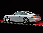POR 04 RK0453 01
2001 Porsche RUF RGT Silver Rear 3/4 View On Checkered Line Studio