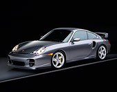 POR 04 RK0474 09
2002 Porsche GT2 Gray 3/4 Side On Gray Line Studio