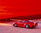 POR 04 RK0487 04
1988 Porsche 959 Red 3/4 Rear View On Sand By Hills Filtered