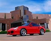 POR 04 RK0493 02
2003 Porsche Turbo X-50 Red Low 3/4 Side View By Museum