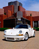 POR 04 RK0517 03
1970 Porsche RSR Replica White 3/4 Front View On Pavement By Museum