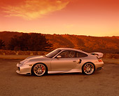 POR 04 RK0545 01
2004 Porsche X50 Turbo Silver 3/4 Front View On Pavement By Hills Filtered