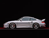 POR 04 RK0550 04
2004 Porsche X50 Turbo Silver Profile View On Red Floor Gray Line Studio