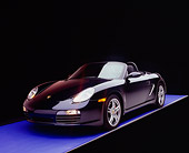 POR 04 RK0594 05
2005 Porsche Boxster S Convertible Dark Blue 3/4 Front View On Purple Floor Gray Line Studio