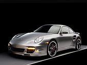 POR 04 RK0664 02
2007 Porsche 911 Turbo Silver 3/4 Front View Studio