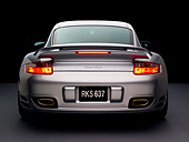 POR 04 RK0684 02
2007 Porsche 911 Turbo Silver Rear View Studio