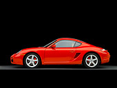 POR 04 RK0728 01
2007 Porsche Cayman S Red Profile View On Gray Floor Studio