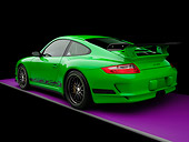 POR 04 RK0747 01
2007 Porsche 911 GT3 RS Green 3/4 Rear View Studio