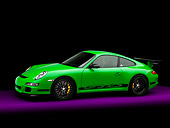 POR 04 RK0750 01
2007 Porsche 911 GT3 RS Green 3/4 Front View Studio