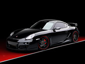 POR 04 RK0781 01
2008 Porsche Cayman S TechArt Black 3/4 Front View Studio