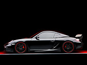 POR 04 RK0782 03
2008 Porsche Cayman S TechArt Black Profile View Studio
