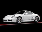 POR 04 RK0811 01
2008 Porsche Cayman S Coupe White 3/4 Front View Studio