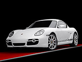 POR 04 RK0812 01
2008 Porsche Cayman S Coupe White 3/4 Front View Studio