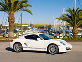POR 04 RK0813 01
2008 Porsche Cayman S Coupe White 3/4 Front View On Pavement By Marina
