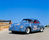 POR 06 RK0006 07
1956 Porsche Racing Car Blue 3/4 Front View On Pavement
