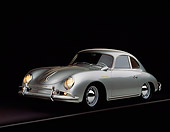 POR 06 RK0017 01
1957 Porsche Carrera Coupe Silver 3/4 Front View On Gray Line Studio