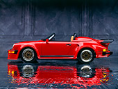 POR 07 RK0004 04
1989 Porsche 911 Speedster 25th Anniversary Edition Convertible Red Profile Studio
